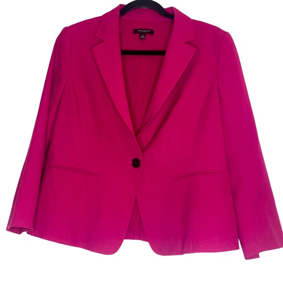 Ann Taylor Jackets & Blazers - Ann Taylor Fuschia Single Button Suit Jacket Size 10